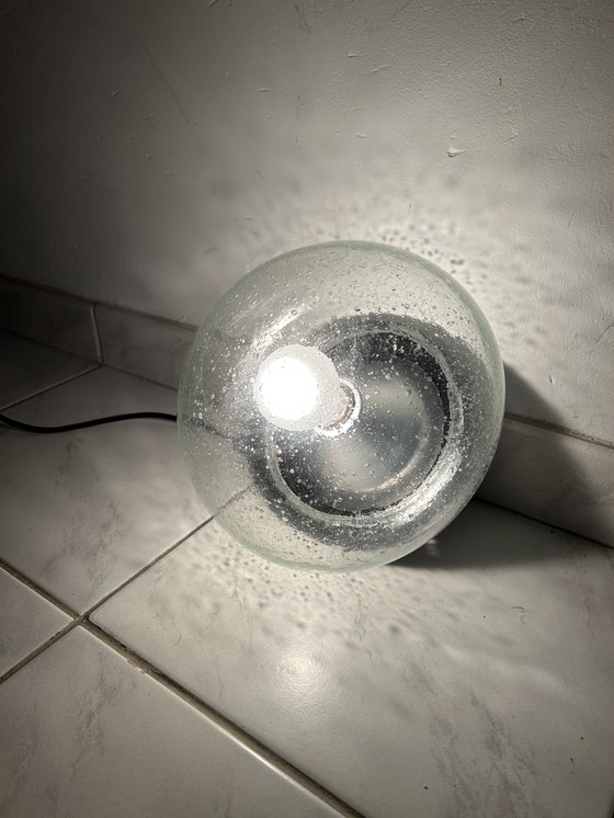 Image 1 of Lampada da parete vintage in vetro a bolle