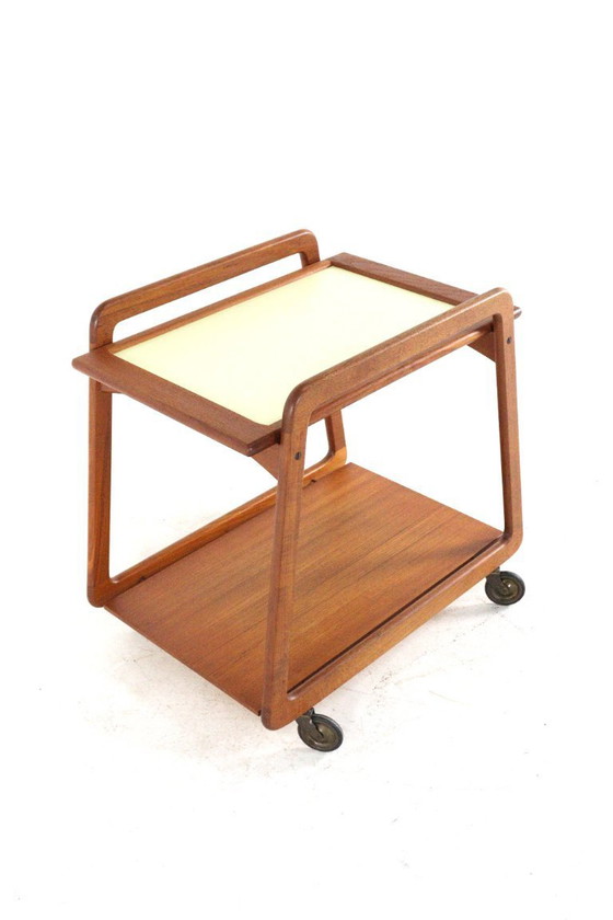 Image 1 of Sika mobler trolley 'Knebel' met omkeerbaar 'dien'blad vintage Deens