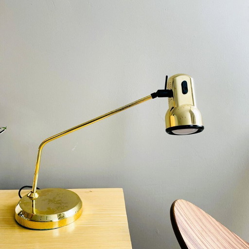 Portuguese postmodern articulated metal desk lamp, 1980s