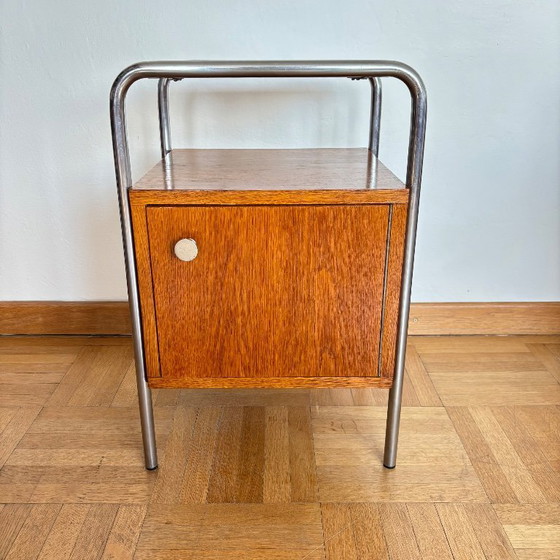Image 1 of Functioneel nachtkastje, Kovona, Tsjechoslowakije