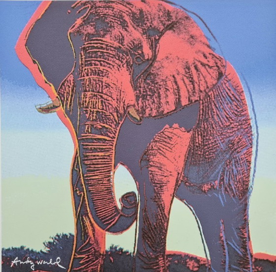 Image 1 of D'après Andy Warhol, Éléphant, années 1980, lithographie
