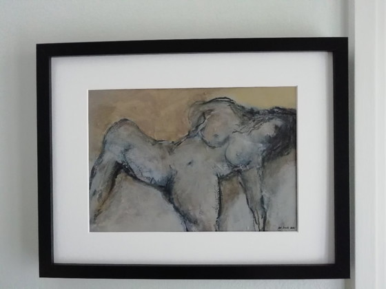 Modelo en estudio – Rob Jacobs, Pinturas y dibujos, Lienzo (photo 2 of 7)