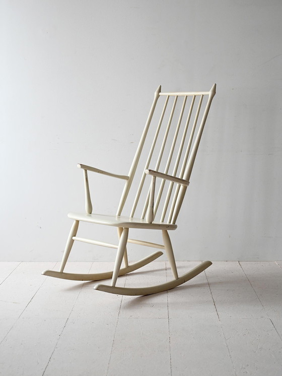 Image 1 of Sedia a dondolo scandinava di metà secolo