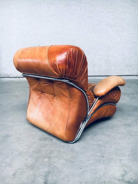 Image 1 of Midcentury Modern Italian Design 'COROLLA' Leather Sectional Sofa by I.P.E. Italy 1970's