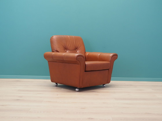 Image 1 of Leren fauteuil, Deens ontwerp, 1960S, Productie: Denemarken