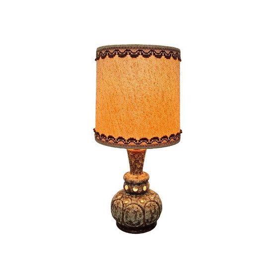 Vintage West-Germany ceramic table lamp, 60s/70s, West Germany, Brown (photo 2 of 5)