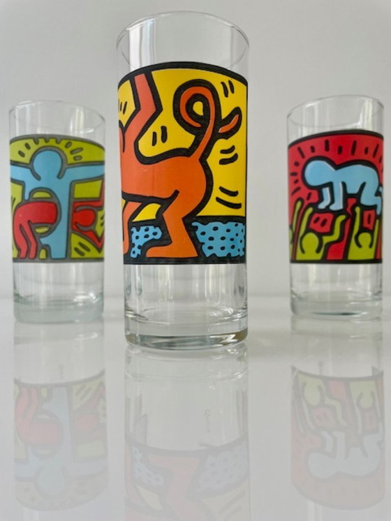 Image 1 of Keith Haring X Quick Longdrinkgläser (3er-Set) - 1990er Jahre