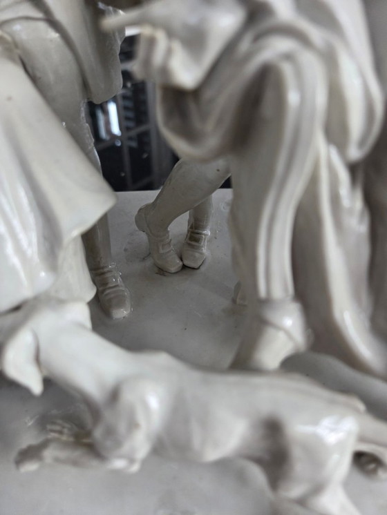 Image 1 of Skulptur – Steingutgruppe aus dem späten 19. Jahrhundert (Ref. 3751)