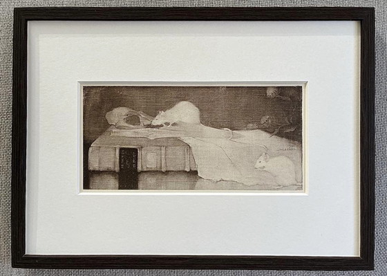 Jan Mankes 1889-1920 / Originele Heliogravure Muizen Op Perkamenten Boek 1923 – Litho's & Zeefdrukken, Paper (photo 7 of 8)