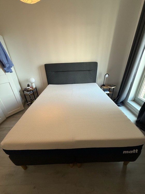 Image 1 of IKEA 160x200 Bed Frame + Headboard