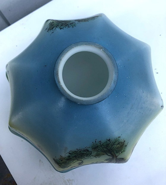 Image 1 of Paralume in vetro dipinto a mano - Anni '30