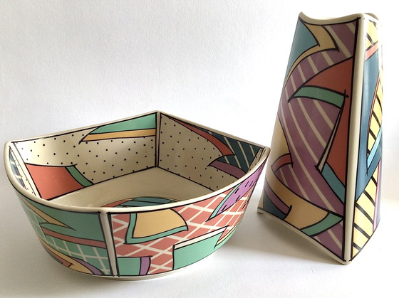 Image 1 of Rosenthal Dorothy Hafner Flash Eine Vase und eine Schale
