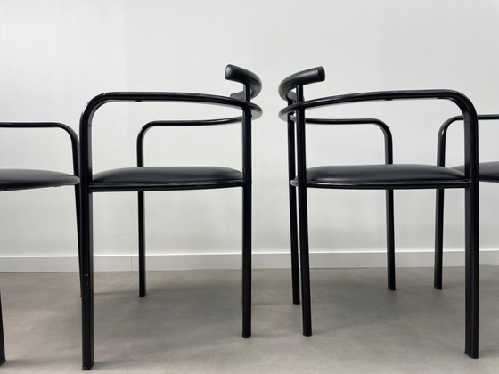Image 1 of Set of 4 postmodern Martina dining chairs by Carlo Bimbi for Segis Italy, 1980s