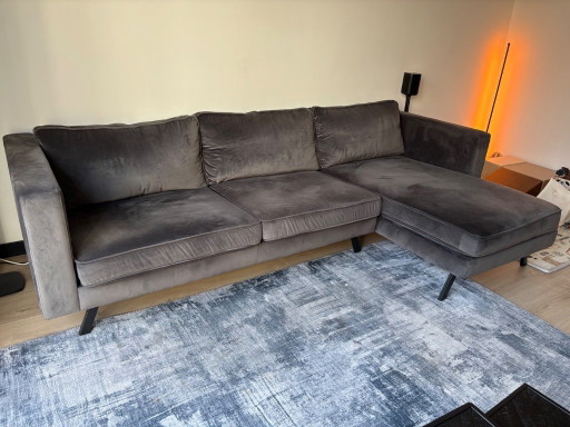 Canapé Moderne Velours Gris
