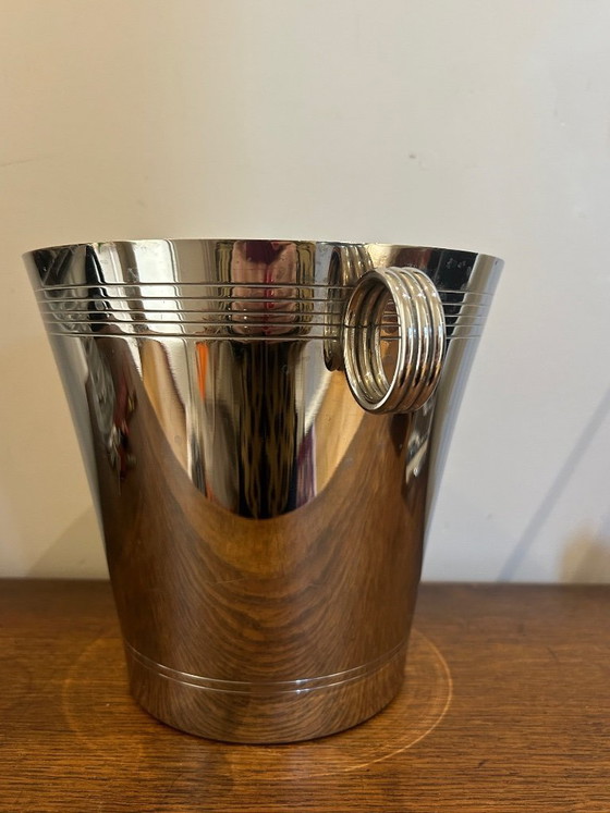 Image 1 of chrome-plated metal champagne bucket