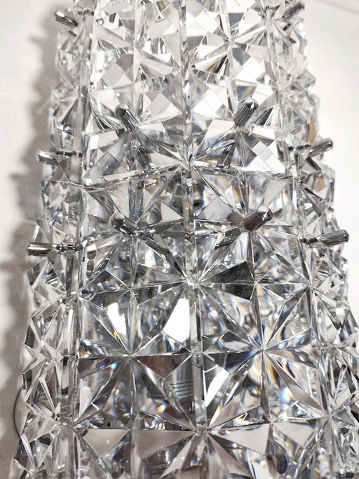 Applique da parete in cristallo. Germania, anni '70.