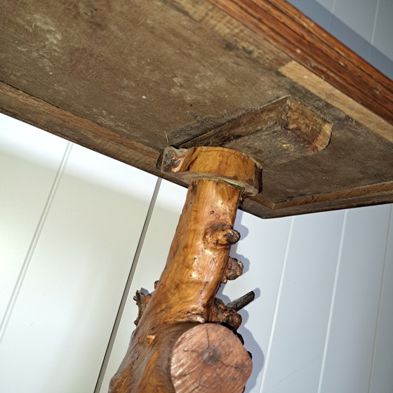 Image 1 of Brutalistische bijzettafel wijnranken vintage