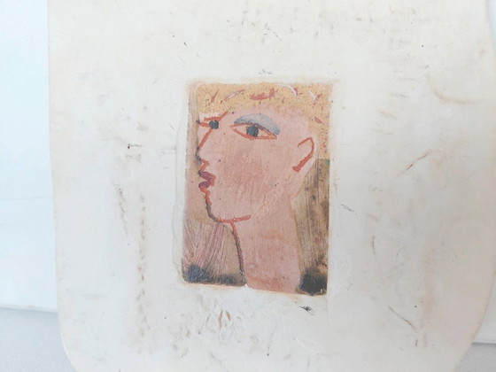 Uniek Wandportret – Belgische Studiokeramiek – Jaren '90/00 – Schilderijen & Tekeningen, Ceramic (photo 3 of 9)