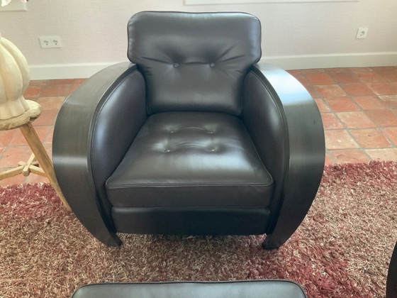 Image 1 of Bench armchair with footstool