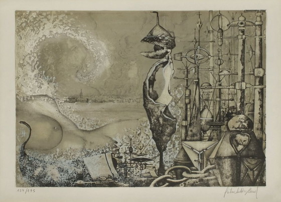 Image 1 of Patrick BRISSAUD Venice is a Woman I Signed lithograph 1970