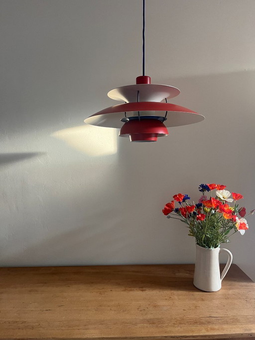 Vintage Louis Poulsen PH5 red - Poul Henningsen - Danish design lamp