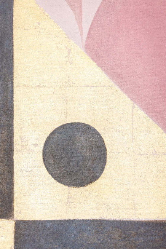 Image 1 of Geschilderd canvas met een elegante vrouw in jaren 1950 stijl. Eigentijdse stijl.