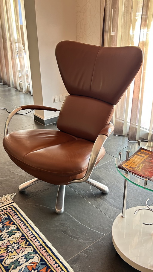 Fauteuil pivotant Leolux couleur Tabac