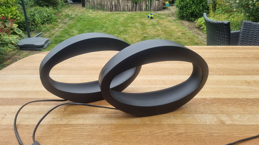 2x oval table lamps Massive