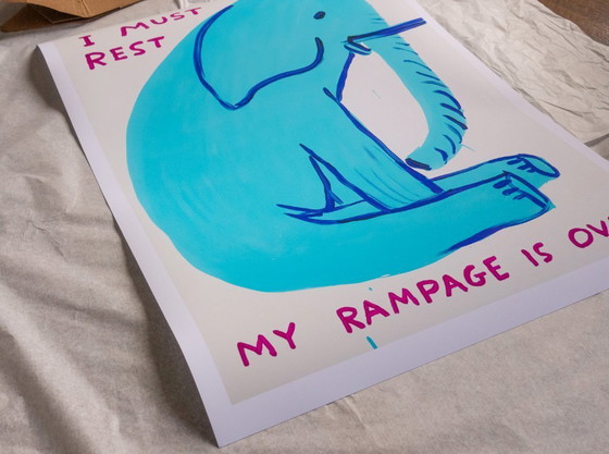 Image 1 of Ich muss bleiben. Mein Amoklauf ist vorbei. – David Shrigley – Poster 50 × 70 cm