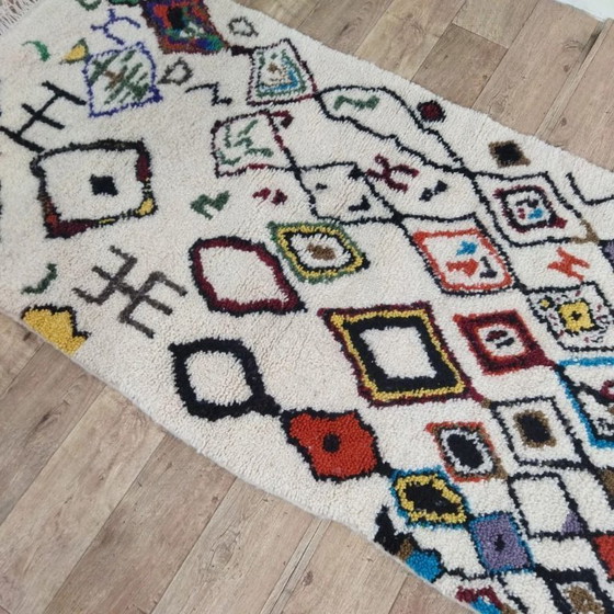 Image 1 of Multicolor Azilal Rug – Authentic Berber Patterns / Azilal Rug Multicolor( 195×100 cm)