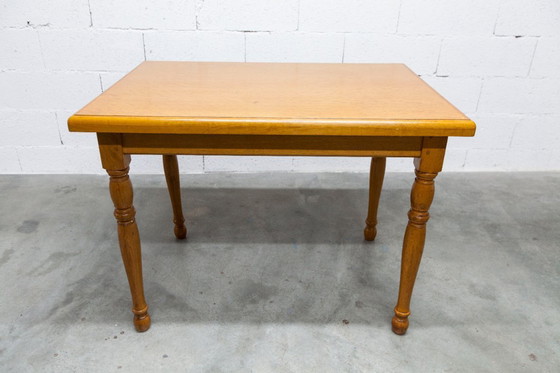 Image 1 of Rustic 1960s table, honey color, 100x70cm, Height 74cm