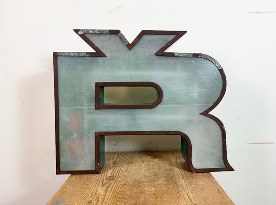 Image 1 of Large Vintage Illuminated Advertising Letter Ř , 1960s