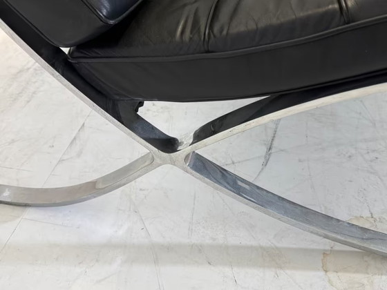 Knoll International Barcelona Stoel Lederen Fauteuil Design – Stoelen / fauteuils, Leather, Metal, Vintage (photo 12 of 18)