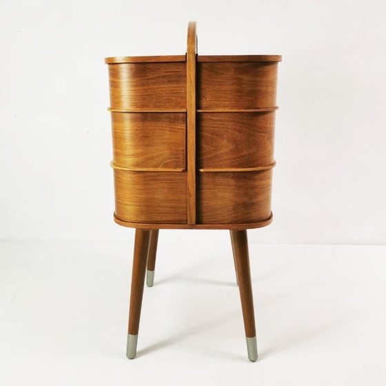 Mid-century teak sewing organizer, 1960s – Side tables, Wood (photo 4 of 15)