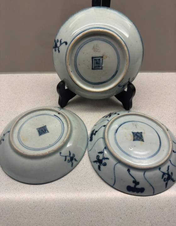Image 1 of 3 piatti della dinastia Qing