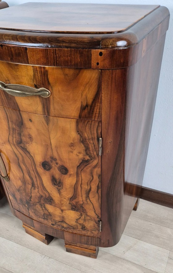 Image 1 of Mesitas de noche Art Déco Emiliani de 1928