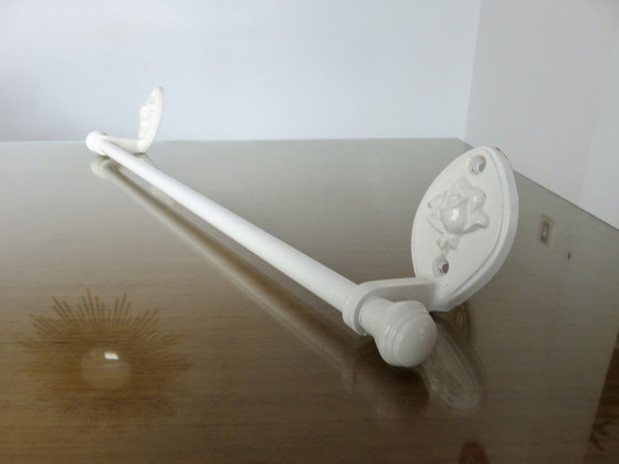 Image 1 of Porta tovaglioli antico in ghisa smaltata bianca Art Déco, Francia, anni '30