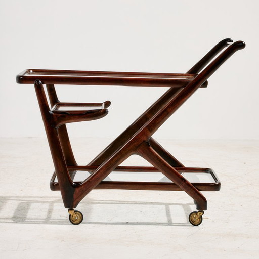 MK11608 Carrello in legno di ontano restaurato da Cesare Lacca per Cassina