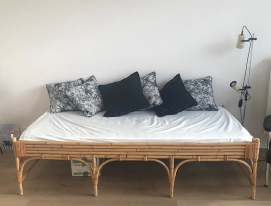 Image 1 of Letto in rattan realizzato a Noordwolde negli anni '50-'60