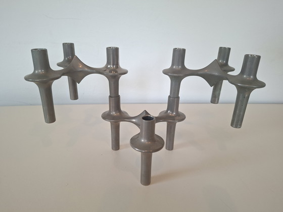 Image 1 of 3x Bougeoirs vintage Stoff Nagel BMF