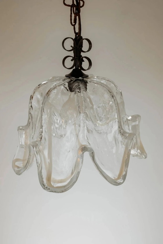 Lampada a sospensione vintage in vetro di Murano dall'Italia, anni '70. – Lampade a sospensione, Cristallo (photo 3 of 14)