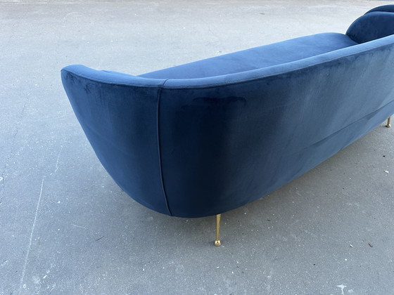 Eichholtz Sofa Orion — Savona Midnight Blue Velours – 3-5 seaters, Textile, Velvet (photo 9 of 10)