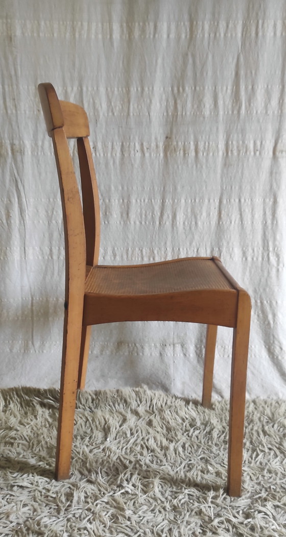 Image 1 of Chaise en bois massif par Stella - années 50/60
