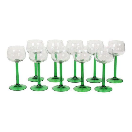 Image 1 of Set Van 10 Vintage Luminarc Wijnglazen