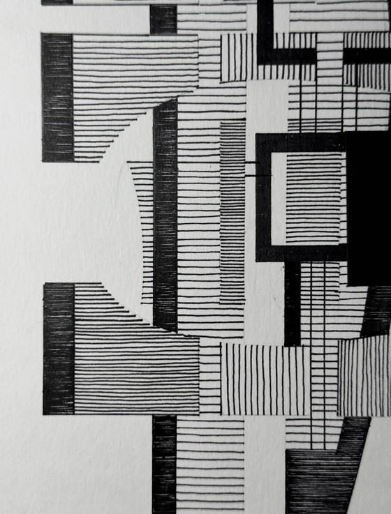 Eugène Eechaut (1928–2019) — Geometrisch abstracte compositie, 1981 – Schilderijen & Tekeningen, Paper (photo 4 of 12)