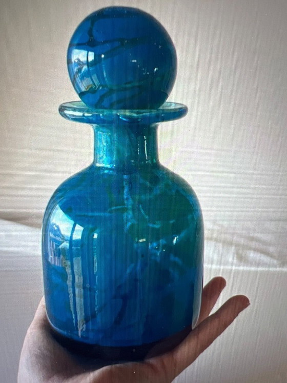 Image 1 of Caraffa in vetro Mdina, serie Ming - Firmata Michael Harris, Malta, 1970