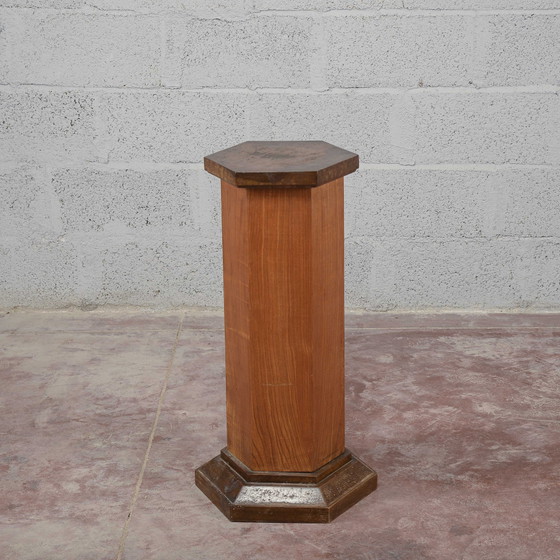 Selette Art Déco Hexagonale Placée Noyer – Bois, Art Deco (photo 6 of 10)