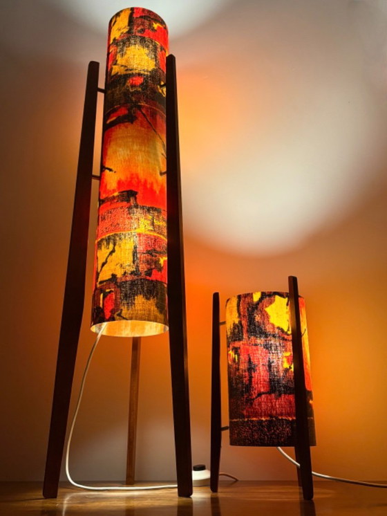 Image 1 of Magnifique et rare ensemble de lampes fusée des années 50/60
