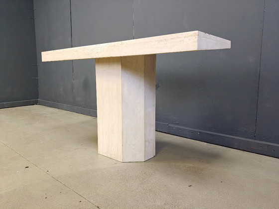 Image 1 of Console en travertin de Roche Bobois, 1970