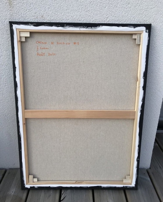 Image 1 of Oil on canvas stretcher.  Format 73x54 cm